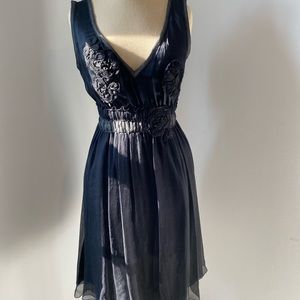Vintage black silk dress